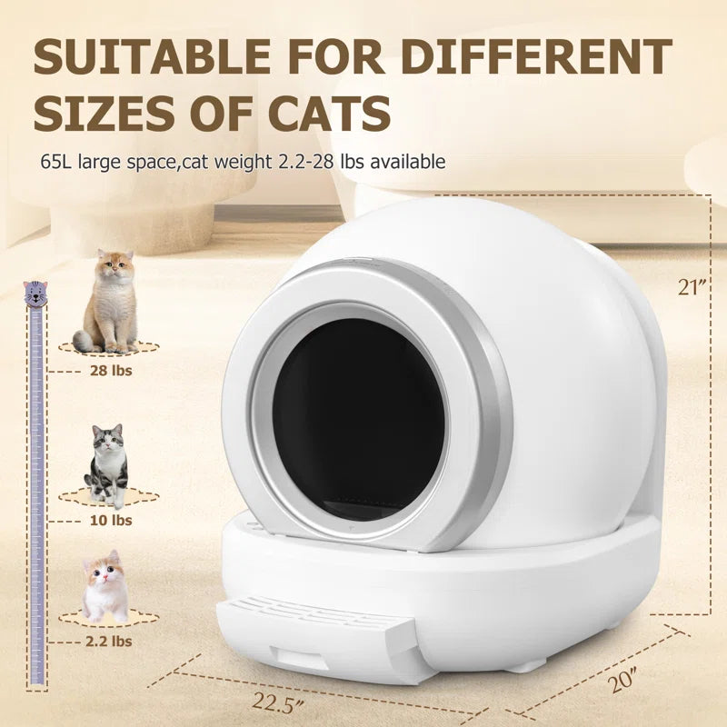 Self Cleaning Automatic Cat Litter Box with App Remote Control