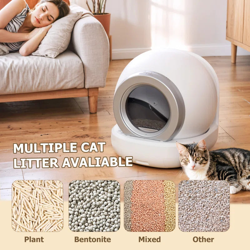 Self Cleaning Automatic Cat Litter Box with App Remote Control