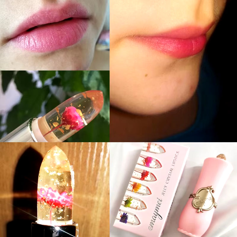 6-Color Transparent Moisturizing Jelly Color Changing Lipstick