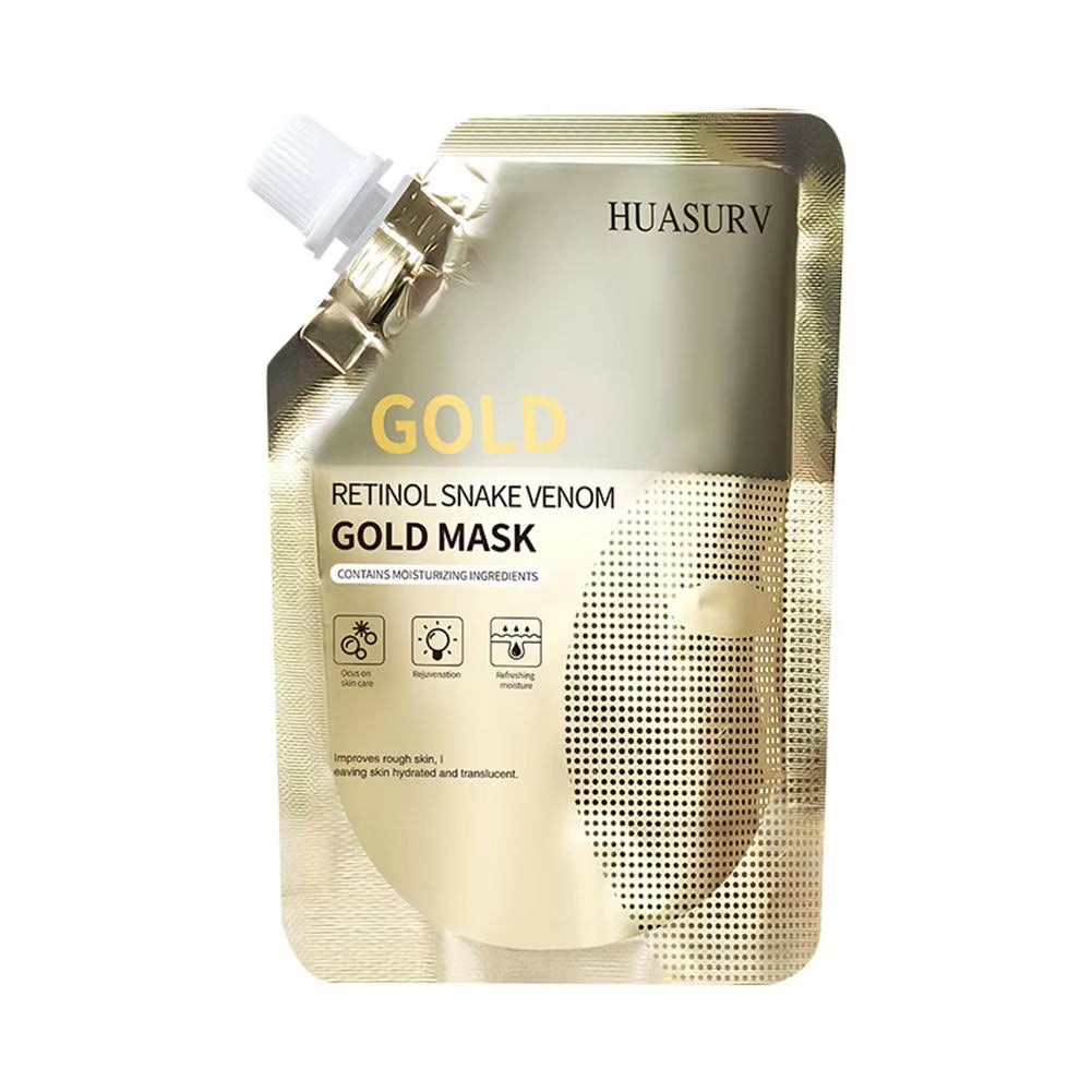 2 Pcs Moisturizing Retinol Snake Venom Peptide Gold Mask 